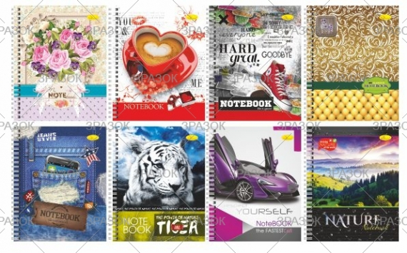 Фото - Блокнот В5, 120 арк., лаковка, пружина збоку,(уп.8) 42008 Фото - Блокнот В5, 120 арк., лаковка, пружина збоку,(уп.8) 42008