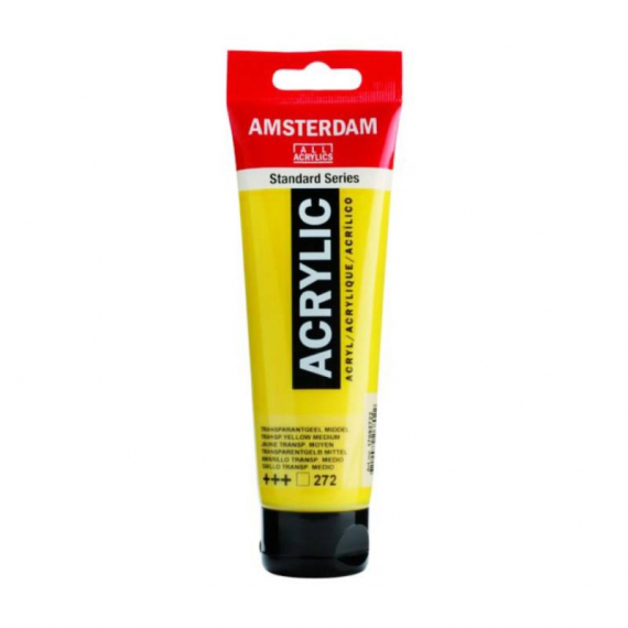 Фото - Фарба акрилова AMSTERDAM, (272) Прозорий жовтий середній, 120 мл, Royal Talens 48565 Фото - Фарба акрилова AMSTERDAM, (272) Прозорий жовтий середній, 120 мл, Royal Talens 48565