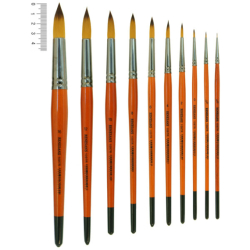 Фото - Пензель Синтетика кругла, Carrot 1097R, № 1, к.р. KOLOS/ArtMaster (6/12) 24278