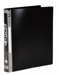 Фото - Папка з кільцями, А4, 4см, діам 2,5см, , 2НК, PP, 4-232, чорн., 4OFFICE Ec.L 32948