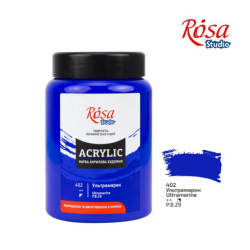 Фото - Фарба акрилова, 400 мл, Ультрамарин,ROSA Studio 38816