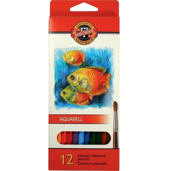 Фото - Олівці кол. аквар. Mondeluz 'Рибки', 12 шт.(2,8мм) 10201