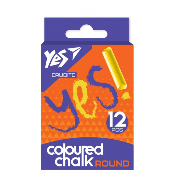 Фото - Крейда YES 'Erudite' кольорова кругла, 12 шт 62131