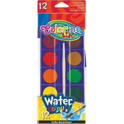 Фарби акварельні великі таблетки 12 кол. COLORINO