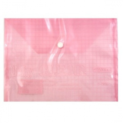 Фото - Папка прозор., A5, PP, з кнопкою, 4-205, 4OFFICE 20674