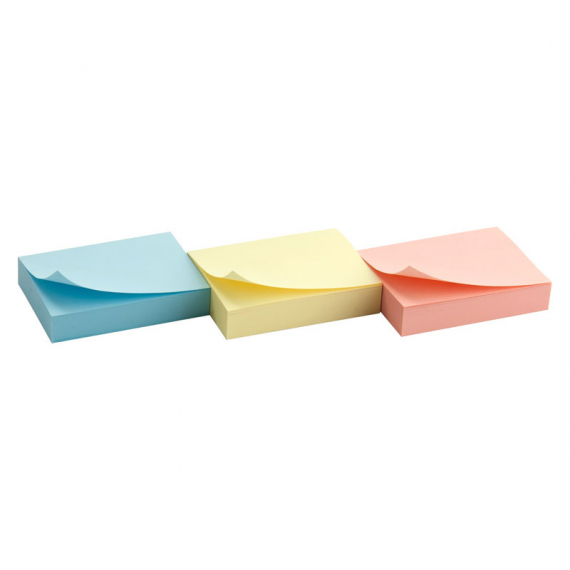 Фото - Блок паперу з клейким шаром 50x40мм,100арк,3шт 41431 Фото - Блок паперу з клейким шаром 50x40мм,100арк,3шт 41431