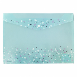 Фото - Папка на кнопці, А4+, Shine, аквамарин 47145