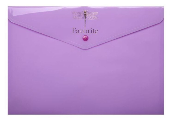 Фото - Папка-конверт на кнопці FAVOURITE, PASTEL, А4, бузковий,уп.6шт 63357 Фото - Папка-конверт на кнопці FAVOURITE, PASTEL, А4, бузковий,уп.6шт 63357