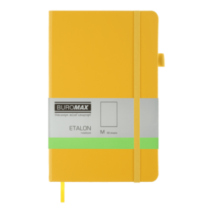 Фото - Скетчбук ETALON 125*195, 96 арк., чистий блок, обкл. штучна шкіра, жовтий 62609