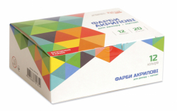 Фото - Набір акрилових фарб для декору, матовий, 12 кол.*20 мл, ROSA TALENT 30345