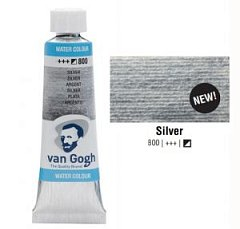 Фото - Фарба акварельна Van Gogh (800), Срібло, туба 10 мл, Royal Talens 49647 Фото - Фарба акварельна Van Gogh (800), Срібло, туба 10 мл, Royal Talens 49647