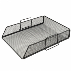 Лоток горизонтальний 80x280x340мм металевий, чорн