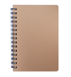 Зошит на пружині &quot;STATUS&quot; А5, 80арк.,кл., пластик.обкл., бронза