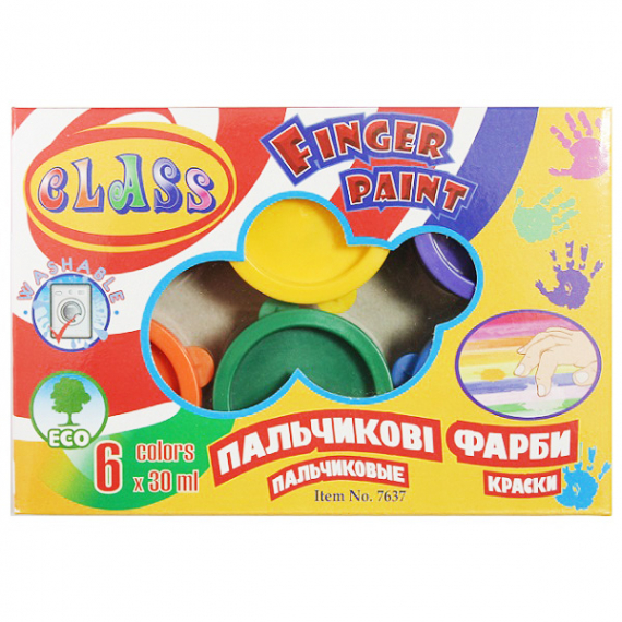 Фото - Фарби пальчикові 6 кол., 180 мл, 7637, CLASS (уп.12) 35389 Фото - Фарби пальчикові 6 кол., 180 мл, 7637, CLASS (уп.12) 35389