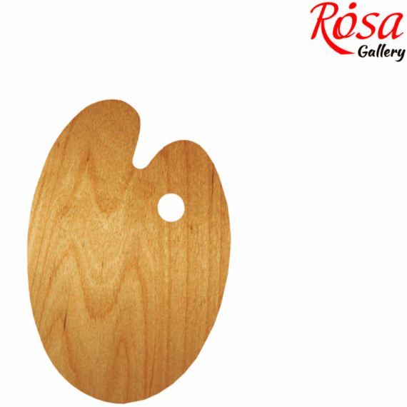 Фото - Палітра дерев'яна, овальна, ергономічна, промаслена, 20х30см, ROSA Gallery 55932 Фото - Палітра дерев'яна, овальна, ергономічна, промаслена, 20х30см, ROSA Gallery 55932