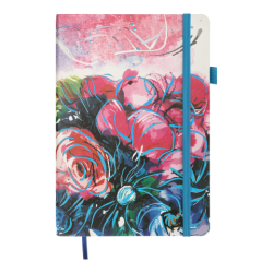 Фото - Блокнот діловий CHERIE А5, 96л, клітинка, обкладинка штучна шкіра, синій 61608