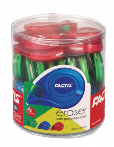 Фото - Ластик SNAIL у пластиковому чохлі, ассорті, туба (уп.30) 33347 Фото - Ластик SNAIL у пластиковому чохлі, ассорті, туба (уп.30) 33347