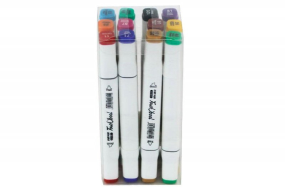 Фото - Набір скетч маркерів 12 шт в ПВХ чохлі 61258 Фото - Набір скетч маркерів 12 шт в ПВХ чохлі 61258