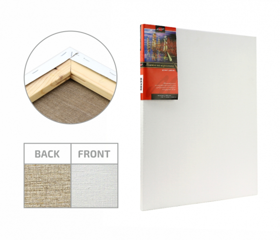 Фото - Підрамник, 50*70 см, середнє зерно, акрил, льон, ROSA 24363 Фото - Підрамник, 50*70 см, середнє зерно, акрил, льон, ROSA 24363