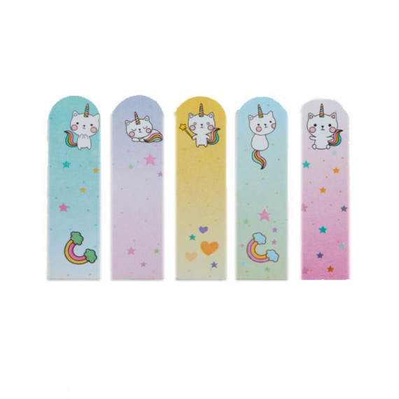 Фото - Закладки паперові CATYCORN, з клейким шаром, 44x12 мм, 5 диз. по 20 арк., KIDS Line 63110 Фото - Закладки паперові CATYCORN, з клейким шаром, 44x12 мм, 5 диз. по 20 арк., KIDS Line 63110