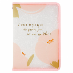 Фото - Папка об'ємна на блискавці, А4+, Fleur, рожева 45431