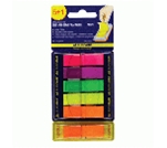 Закладки POP-UP (5+1)х40л. пласт. NEON 45x12мм, асорті