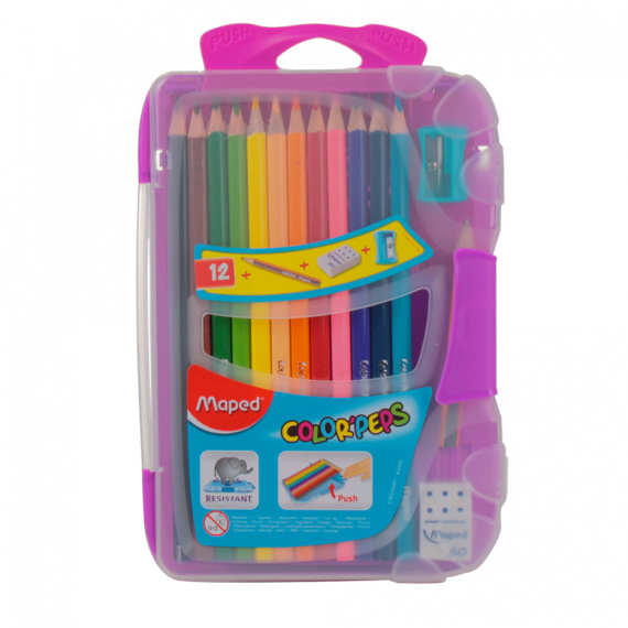 Фото - Олівці кольорові COLOR PEPS Smart Box, 12 кол. + 3 вироби, пластик. футляр з підвісом, асорті 41067 Фото - Олівці кольорові COLOR PEPS Smart Box, 12 кол. + 3 вироби, пластик. футляр з підвісом, асорті 41067