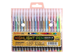 Набір ручок гелевих 18 кольорів