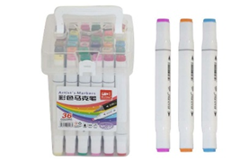 Фото - Набір скетч маркерів 36 шт в пластиковому футлярі 57017 Фото - Набір скетч маркерів 36 шт в пластиковому футлярі 57017