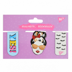 Закладки магнитные YES&quot;Fashion&quot;, фольга, 3шт