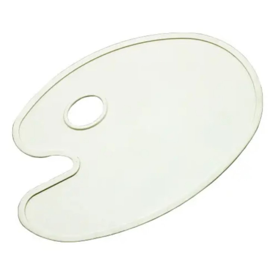 Фото - Палітра № 6 овал, Біла, без лунок 295*215мм. AS-0278 62390 Фото - Палітра № 6 овал, Біла, без лунок 295*215мм. AS-0278 62390