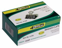 Біндери, 41мм ,12шт.,4-330, 4 OFFICE, ціна за 12шт