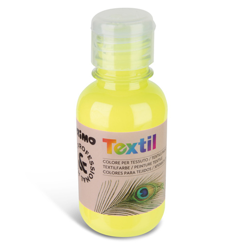 Фото - Акрилова фарба для текстилю 125 мл 210 флуоресцентний жовтий Primo Італія 52515