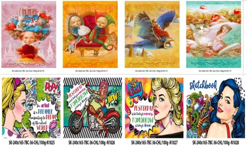 Фото - Скетчбук 7БЦ, 240х165 мм, 36 аркушів, чисті аркуші, в ас. (уп.16) 37701 Фото - Скетчбук 7БЦ, 240х165 мм, 36 аркушів, чисті аркуші, в ас. (уп.16) 37701