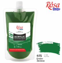 Фото - Фарба акрилова,200 мл, Зелена,  ROSA Studio 54797