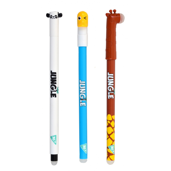 Фото - Ручка гелева YES пиши-стирай 'Jungle', 0,5мм, синя, мікс 3 диз, (уп36шт) 59700 Фото - Ручка гелева YES пиши-стирай 'Jungle', 0,5мм, синя, мікс 3 диз, (уп36шт) 59700