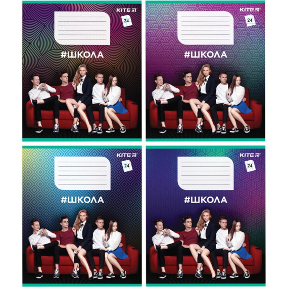 Фото - Зошит 24 арк., кл., SC, набір 4шт. (ящ.80) 45609 Фото - Зошит 24 арк., кл., SC, набір 4шт. (ящ.80) 45609