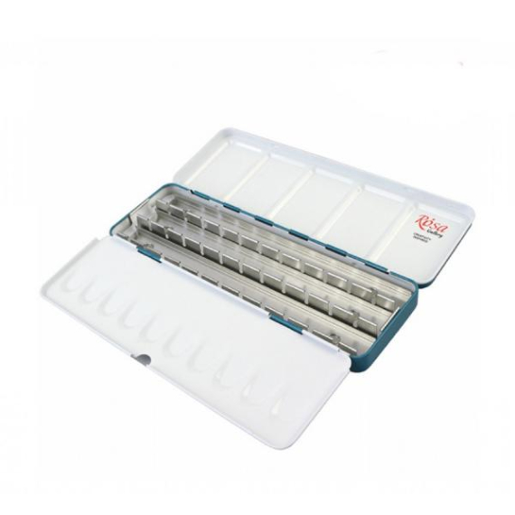 Фото - Пенал для акварельних фарб металевий, Індіго 21 кювета, ROSA Gallery 63317 Фото - Пенал для акварельних фарб металевий, Індіго 21 кювета, ROSA Gallery 63317