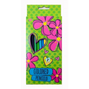 Фото - Карандаши 12 цв. трехгранные 'Flowers' 31971 Фото - Карандаши 12 цв. трехгранные 'Flowers' 31971