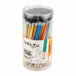 Фото - Олівець графітний, НВ, 100 шт., асорті, туба 43744