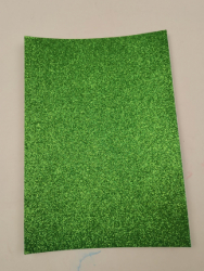 Кольорова ЕВА піна з гліттером С/КЛ.(Фоаміран)А4,GL-EVA-1-ADH-011,21х29,7см,1,6 мм 5аркуш.св.-зел.
