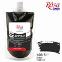 Фото - Фарба акрилова,200 мл, Чорна, ROSA Studio 54811