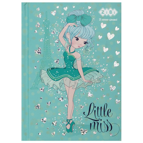 Фото - Блокнот LITTLE MISS, А-6, 64л., кл., тв. обкл., мат. лам.+лак, гліт, бірюзовий 61221 Фото - Блокнот LITTLE MISS, А-6, 64л., кл., тв. обкл., мат. лам.+лак, гліт, бірюзовий 61221