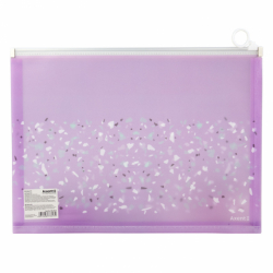 Фото - Папка на блискавці zip-lock, А4+, Shine, бузкова 47122