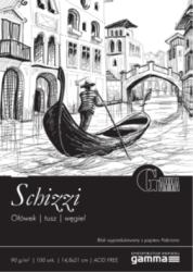 Склейки GAMMA Schizzi 90г/м (клеєн.) 14,8*21см 50арк, папір ТМ FABRIANO