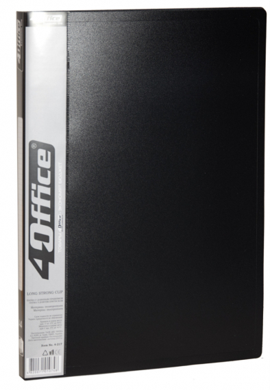 Фото - Папка, А4, з довг.притиск+киш., PP, 4-217, чорн., 4OFFICE Ec.L. 37176 Фото - Папка, А4, з довг.притиск+киш., PP, 4-217, чорн., 4OFFICE Ec.L. 37176