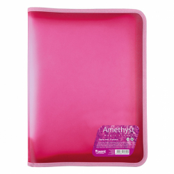Фото - Папка об'ємна на блискавці А4+, Amethyst, бузкова 8391
