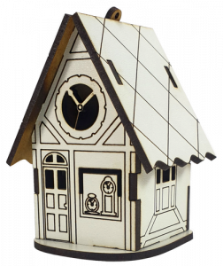 Фото - МДФ Будиночок № 11 з годин. 6*6*10см М-2084 1/2 49853 Фото - МДФ Будиночок № 11 з годин. 6*6*10см М-2084 1/2 49853