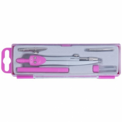 Фото - Готовальня BASIS 5 предметов, розовая 9178