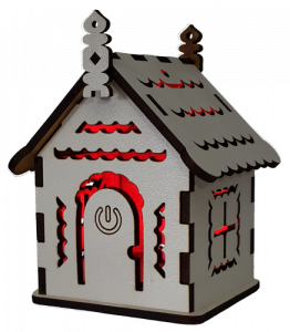 Фото - Ел.Будинок № 4/2 МДФ біл,світло 3х кольор,Повільн,сенс.вмик. Е-005 49862 Фото - Ел.Будинок № 4/2 МДФ біл,світло 3х кольор,Повільн,сенс.вмик. Е-005 49862